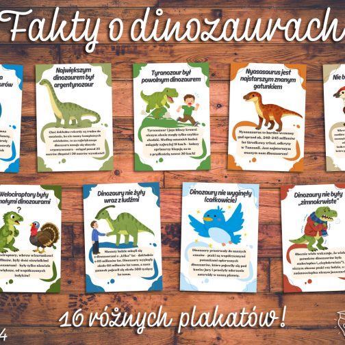 Fakty o dinozaurach - plakaty
